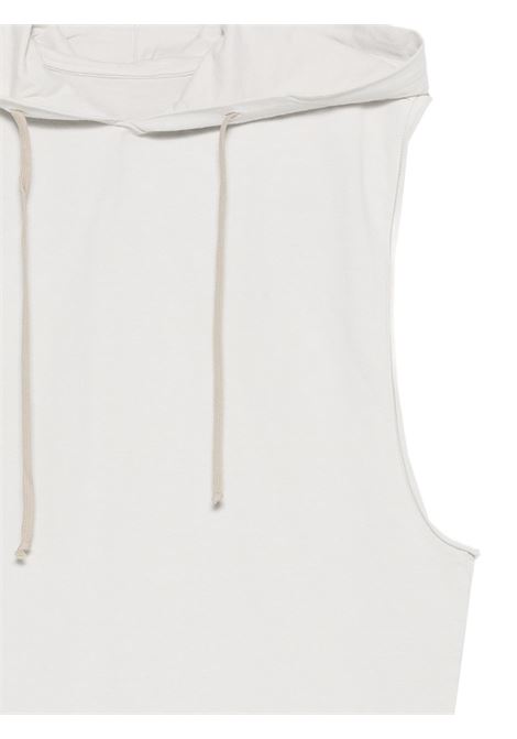 canotta hooded tunic uomo bianco latte RICK OWENS DRKSHDW | DU01F4165 RIGP51